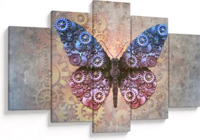 Obraz - Steampunk motýľ (150x105 cm)