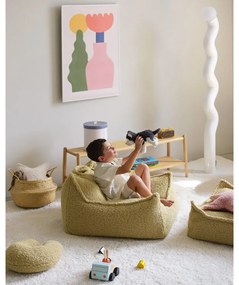 Zelený detský sedací vak z textílie buklé Chair – Wigiwama