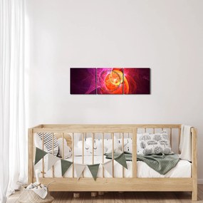 Moderný abstraktný obraz (s hodinami) (90x30 cm)