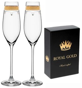 SWAROVSKI ROYAL GOLD POHÁR NA ŠAMPANSKÉ 210ML SADA 2KS