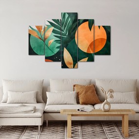 Obraz - Geometrické prírodné motívy (150x105 cm)