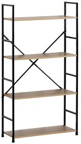 Regál GD-224 OAK Stor, 4 police, 58,5 x 23,5 x 112,5 cm