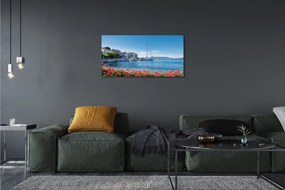 Obraz canvas Morská loď neba leto 125x50 cm