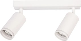 Bodové svietidlo Pipe Ring, 2x biele kovové tienidlo, w