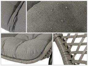 Súprava 2 kresielok a stolíka HWC-N33 - sivá, čalúnenie tmavosivá