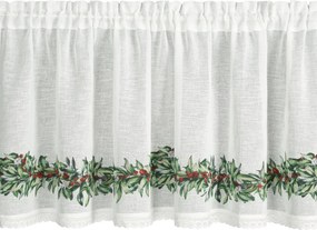 KRÁTKA VIANOČNÁ ZÁCLONA NA PÁSKE XMAS8 150X60 CM VZOROVANÁ