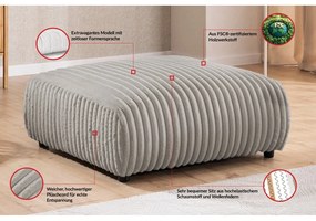 Svetlosivá menčestrová podnožka Justin – Ropez