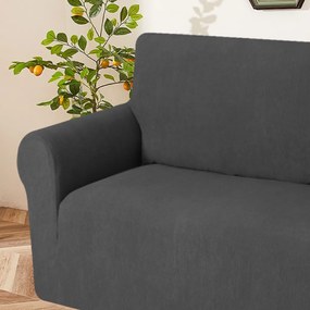 Elastický žakárový poťah na dvojmiestnu pohovku BestBerg / šedá