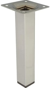 Štvorcová nábytková noha 15 cm chróm