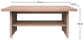 Kondela Konferenčný stolík 115, dub sonoma, TOPTY TYP 26