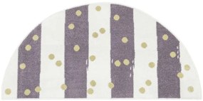 Koberec LIMA M044A krémový / fialový / zlatý polkruh
