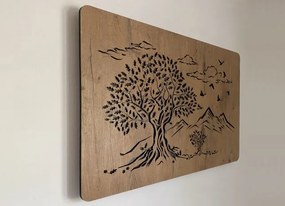 Podsvietený obraz na stenu Dva stromy