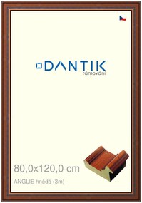 DANTIK rám na obraz 80x120 | ANGLIE hnědá (Plexi Čiré)