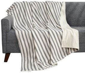 Biela/antracitová deka 150x190 cm Soren Wellsoft – Mijolnir