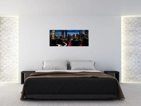 Obraz - Nočné mesto (120x50 cm)