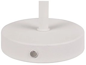 Biela LED stmievateľná stolová lampa (výška 30 cm) Jeff – Trio