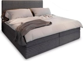 AKCIA Čalúnená posteľ boxspring ISPIRA 140x200 cm sivá II. akosť Matrac: Matrac Bonell pružinový