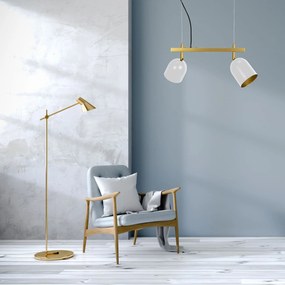 Toolight Toolight, závesné stropné svietidlo 2xE27 APP1032-2C, biela-zlatá, OSW-06983