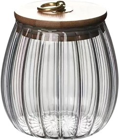 Sklenená dóza RIBBE s bambusovým vekom 700 ml