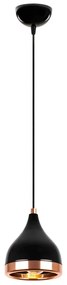 Čierne/v medenej farbe závesné svietidlo ø 14 cm Yildo – Opviq lights
