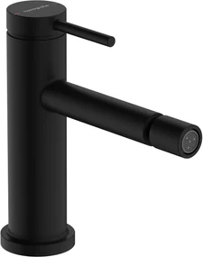 Hansgrohe Tecturis S, bidetová páková batéria s odtokovou súpravou s tiahlom, čierna matná, HAN-73201670