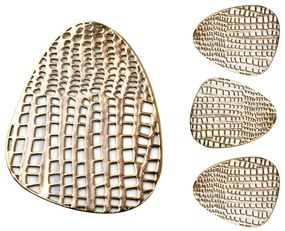 Sada podšálok pod hrnček 10 x 13 cm zlatá