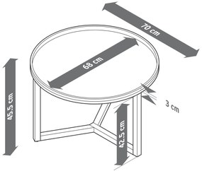 Okrúhly konferenčný stolík
