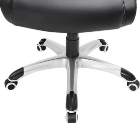 Ergonomická kancelárska stolička, výškovo nastaviteľná otočná stolička, čierna