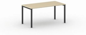 Stôl Square s čiernou podnožou 1600 x 800 x 750 mm, sivá