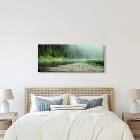 Obraz - Rieka pri lese (120x50 cm)