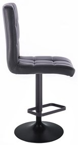LuxuryForm DESIGN Barová stolička TOLEDO na čiernom tanieri - čierna