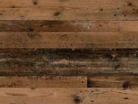 Obývacia stena Rumba, vintage optika kovu/dreva