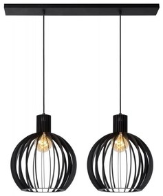 Lucide 73400/02/30 - Luster na lanku MIKAELA 2xE27/60W/230V čierna