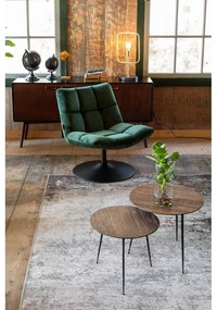 Zelené zamatové kreslo Dutchbone Bar