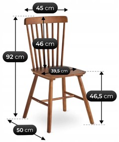 PROXIMA.store - Drevená jedálenská stolička GARTON FARBA: orech