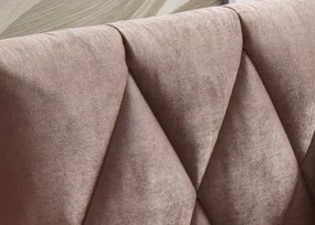 Posteľ Reve 160x200 cm, tmavo ružová látka