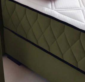 Posteľ Reve 180x200 cm, machovo zelená látka