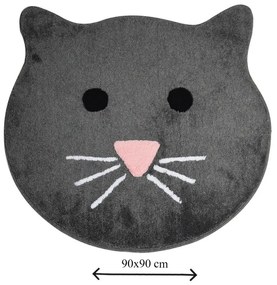 Koupelnová předložka Cat 90 cm šedá