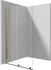 Deante Sprchová zastena Walk-in Prizma, posuvná - KTJ Z39R 90 cm, zlatý lesk - bez vaničky