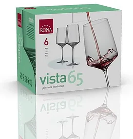 Rona Poháre na víno VISTA 650 ml, 6 ks