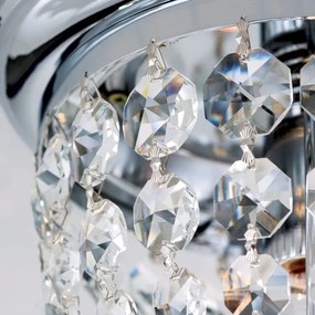 Orion DLU 1840/26-Krištáľové str. svietidlo PLAFOND 1xE27/40W/230V pr.26 cm chróm