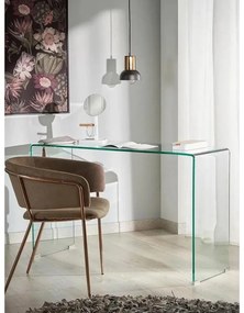 Sklenený konzolový stolík 40x125 cm Burano – Kave Home