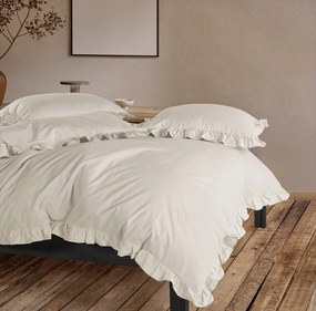 Obliečky bavlnené s Volánikom krémové 200x140cm+90x70cm TiaHome