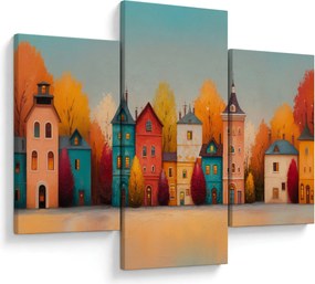Obraz - Jesenná dedina (90x60 cm)