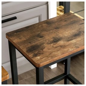 Barová stolička VASAGLE set 2 ks 65 × 40 × 30 cm