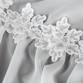VIANOČNÁ ZÁCLONA NA PÁSKE FLAKE 350X160 CM BIELA