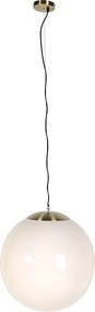 Inteligentné škandinávske závesné svietidlo zlaté s opálovým sklom 50 cm vrátane WiFi A60 - Ball 50