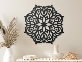 drevko Mandala na stenu Rast Rozmer obrazu: 44,5 x 44,5 cm, Farba dekorácie: Čierna