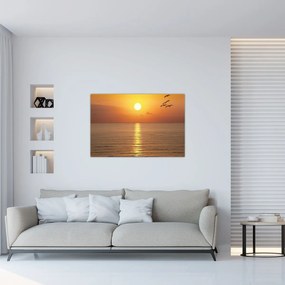 Obraz - Západ slnka nad oceánom (90x60 cm)
