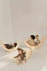 Montessori drevená hojdačka prírodná M Šedá